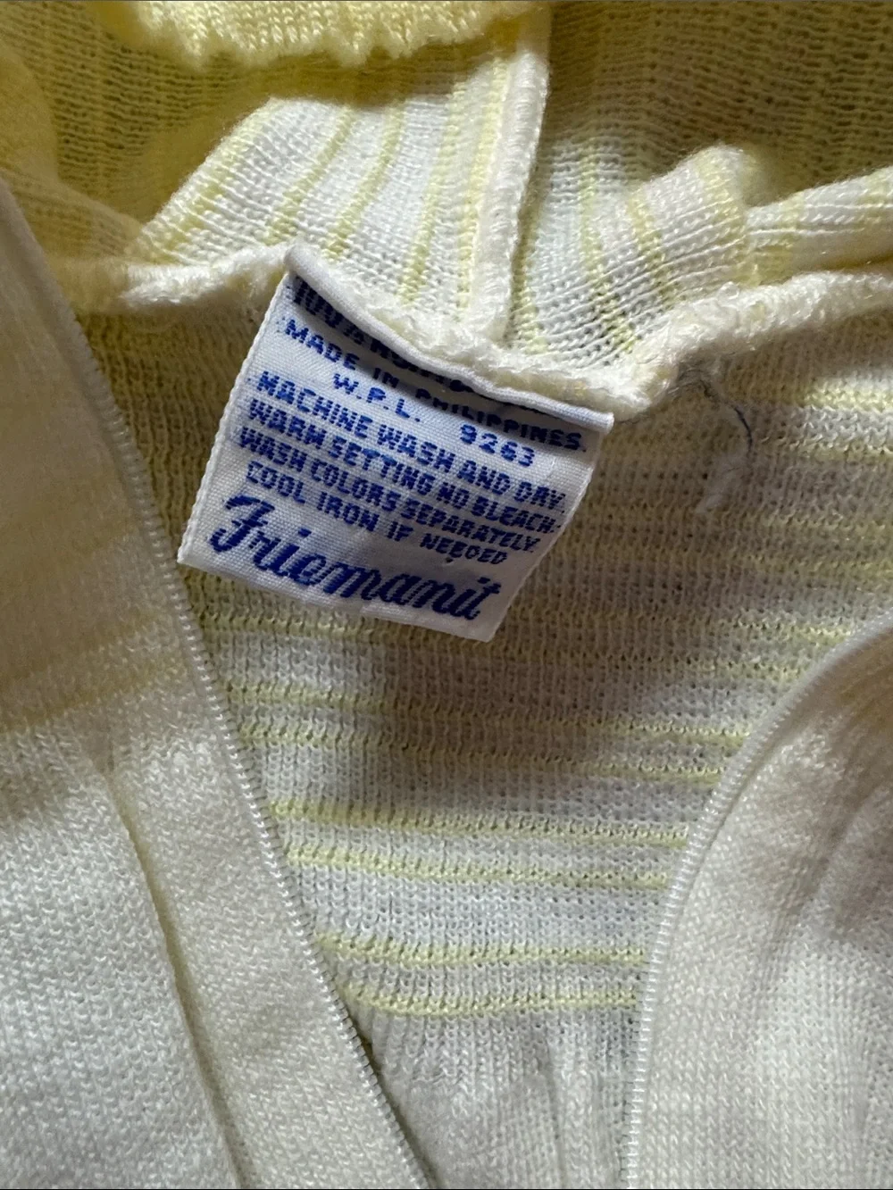 Baby Hooded Zip Sleep Sack in Cream with Light Yellow Trim